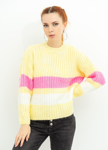 Желтый зимний свитер женский джемпер ISSA PLUS WN20-383
