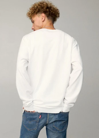 Белый світшот чоловічий oversize /no flis/ YAPPI рисунок (254557809)