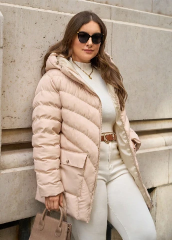 Бежевая зимняя куртка SHEIN