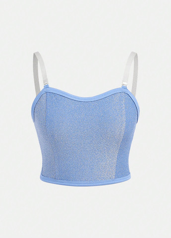 Голубой летний костюм (топ, брюки) SHEIN