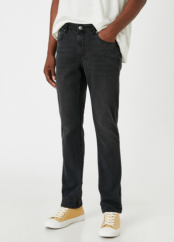 Темно-серые демисезонные прямые джинсы KOTON