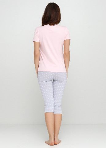Светло-розовый демисезонный комплект (футболка, бриджи) Bahar