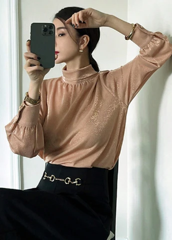 Розово-коричневая блуза SHEIN