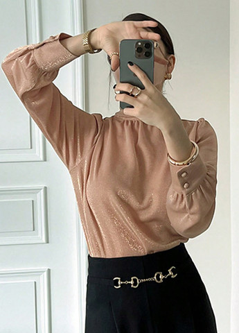 Розово-коричневая блуза SHEIN