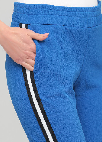 Синие кэжуал демисезонные зауженные, укороченные брюки Sisters Point