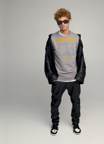 Серый свитшот мужской basic /no flis/ YAPPI (252259194)