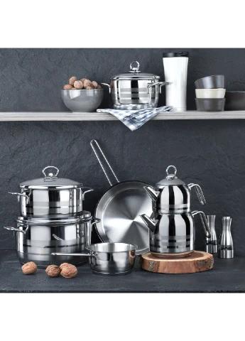 Каструля Astra 24x8 cм / 3.6 л кругла, з кришкою Korkmaz (255274304)