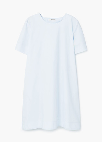Голубое кэжуал платье платье-футболка Mango однотонное