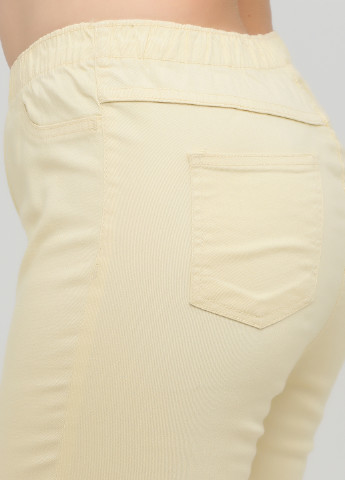 Светло-желтые кэжуал демисезонные зауженные брюки Long Island