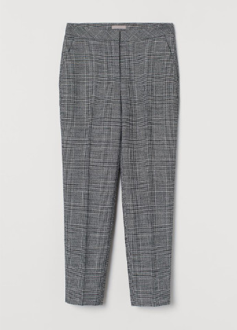 Темно-серые кэжуал демисезонные зауженные, укороченные брюки H&M