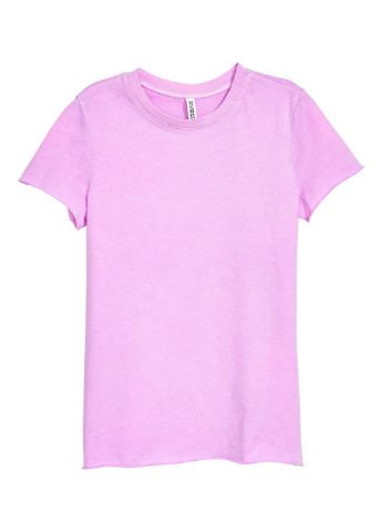 Розово-лиловая летняя футболка H&M