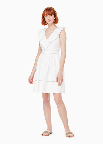 Білий кежуал сукня кльош Kate Spade однотонна