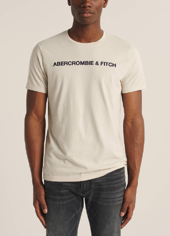Світло-бежева футболка Abercrombie & Fitch