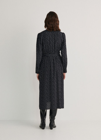 Чорно-білий кежуал сукня для вагітних в стилі армпір Reserved в горошок