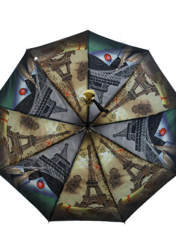 Чорна женский зонт напівавтомат (18301) 99 см Bellissimo (189978951)