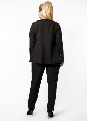 Костюм (блуза, жакет, брюки) Primyana трійка однотонний чорний кежуал