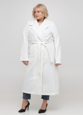Белое демисезонное Пальто однобортное Boohoo