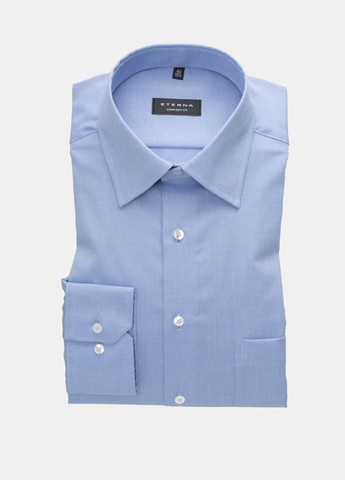 Голубой кэжуал рубашка с геометрическим узором Eterna