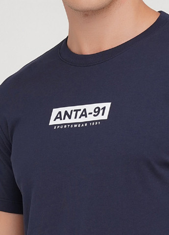 Темно-синяя футболка Anta Ss Tee