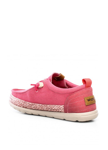 Розовые мокасины Wrangler с логотипом, с белой подошвой