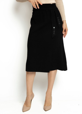 Черная кэжуал однотонная юбка Time of Style а-силуэта (трапеция)