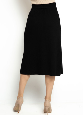 Черная кэжуал однотонная юбка Time of Style а-силуэта (трапеция)