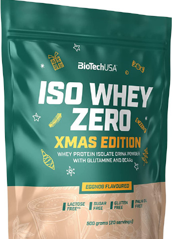 Протеїн Iso Whey Zero NEW! 500 g (Eggnog) Biotech (254953060)