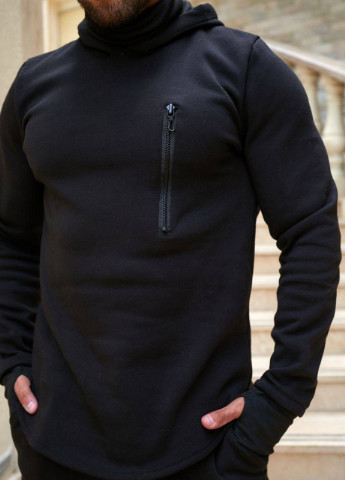 Черный демисезонный утепленный костюм брючный Garna