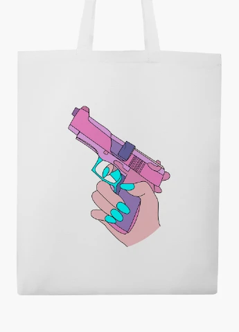 Эко сумка шоппер белая Убийвство Диджитал Арт (Kill Digital art) (9227-1636-WT2) Еко сумка шоппер біла 41*35 см MobiPrint (219124471)