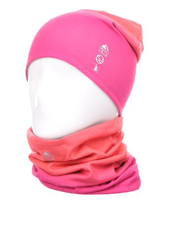 Рожевий демісезонний комплект (шапка, шарф-снуд) C&A