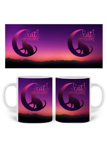 Кружка Cat Mom 330 мл горнятко керамічне (20259-2845) MobiPrint (221743187)
