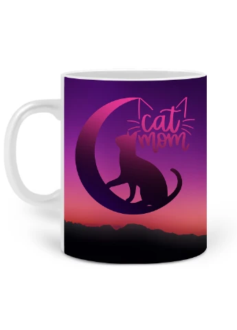 Кружка Cat Mom 330 мл горнятко керамічне (20259-2845) MobiPrint (221743187)