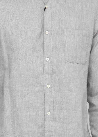 Светло-серая кэжуал рубашка Massimo Dutti