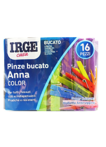 Прищіпки для білизни пластмасові кольорові 16 шт IRGE (256124294)