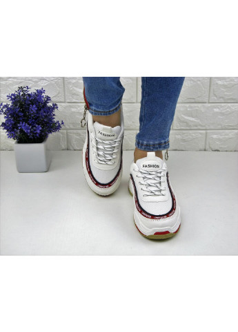 Белые демисезонные женские кроссовки scarlett 1072 37 23 см белый Fashion