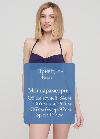 Фиолетовый летний купальник (лиф, трусы) бандо, раздельный Sunseeker