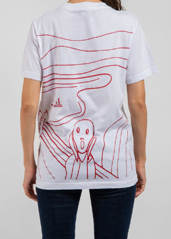 Біла футболка з принтом на спині Ko Samui - (250382530)