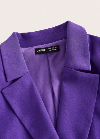 Фиолетовый женский жакет SHEIN однотонный - летний