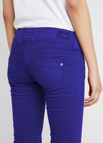 Светло-синие джинсовые демисезонные прямые брюки Pepe Jeans