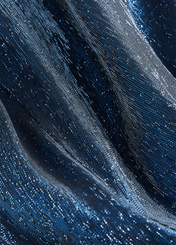 Синя коктейльна, кежуал сукня з відкритою спиною H&M однотонна