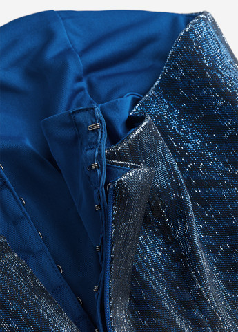 Синя коктейльна, кежуал сукня з відкритою спиною H&M однотонна