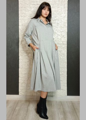 Сіра кежуал сукня оверсайз di classe однотонна