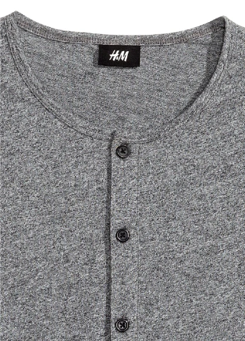 Серый демисезонный кэжуал лонгслив H&M меланж