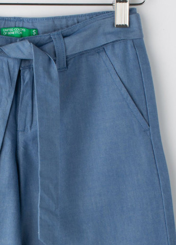 Синие кэжуал демисезонные палаццо брюки United Colors of Benetton