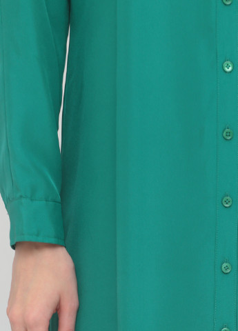 Зеленое кэжуал платье рубашка The J. Peterman Company однотонное