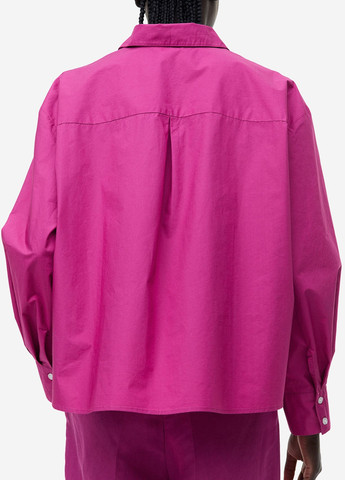 Фуксиновая (цвета Фуксия) кэжуал рубашка однотонная H&M