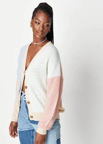 Разноцветный демисезонный кардиган Missguided