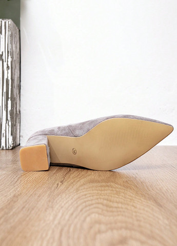 Серые осенние ботильоны SHEIN