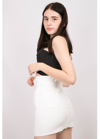Белая джинсовая однотонная юбка Pinko