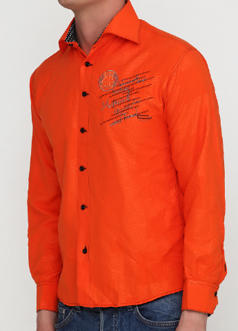 Оранжевая кэжуал рубашка с рисунком La Corne